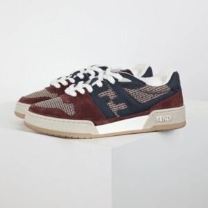 Fendi Casual Sneakers Burgundy Shoes