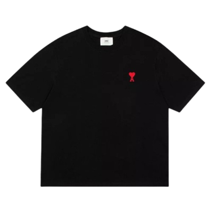 AMI Ami De Coeur Elegant Black Tee