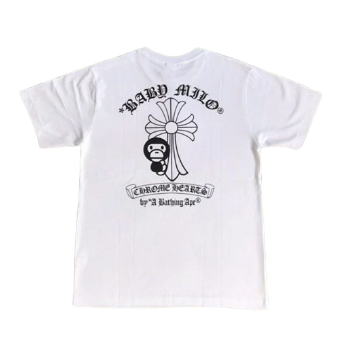 A Bathing Ape BABY MILO Chrome Hearts White Tee