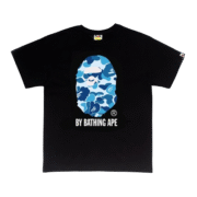A Bathing Ape Camouflage Ape Head Black Tee
