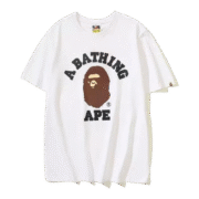 A Bathing Ape Simple Logo White T - Shirt