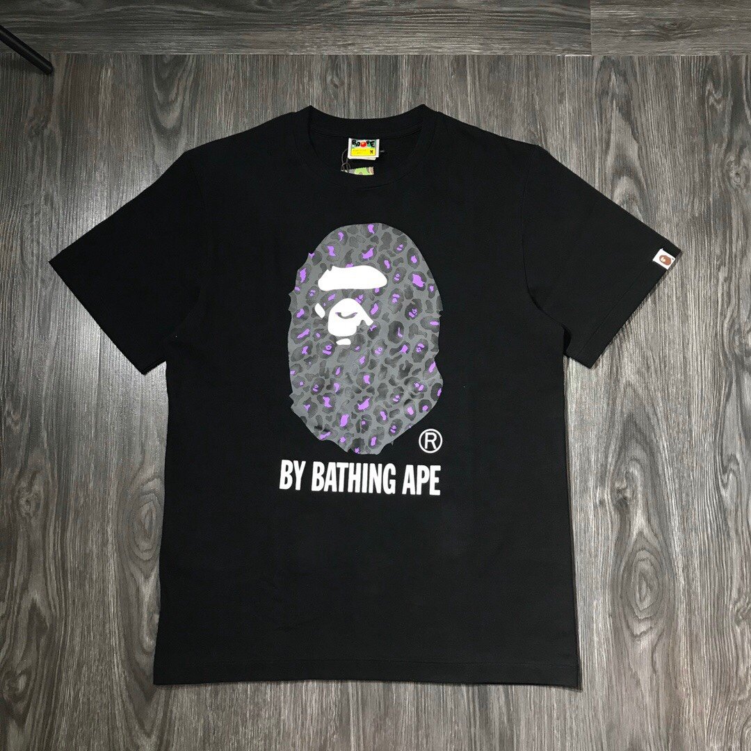 A Bathing Ape Purple Camo Black Tee
