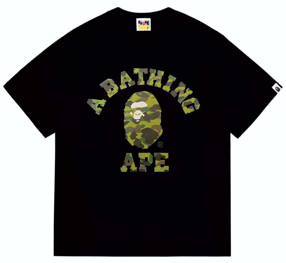 A Bathing Ape Solid Camo Ape Head Black