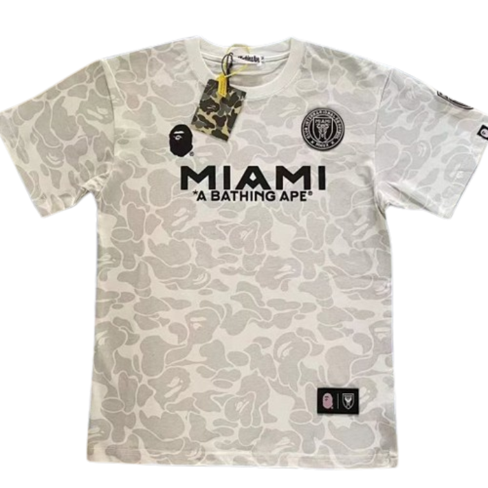 A Bathing Ape Miami - themed White Tee