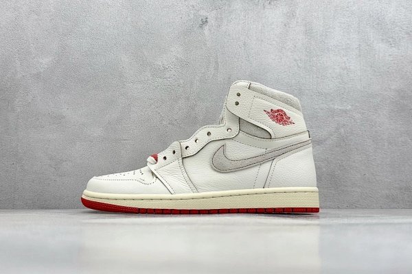 Air Jordan 1 Retro High OG White/Gray/Red Unique Shoes