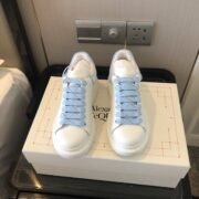 Alexa McQueen White-Blue Trendy Sneakers