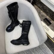 Alexander McQueen Lace-up Black Combat Boots