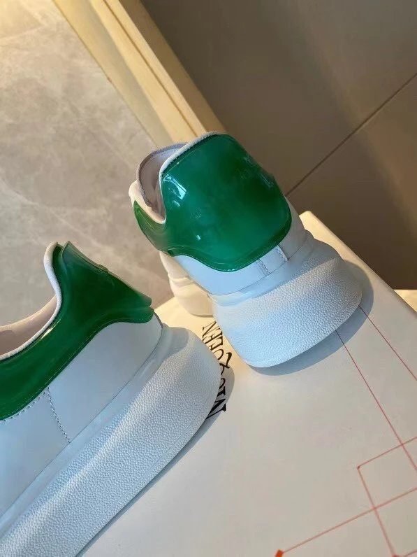 Alexander McQueen White-Green Oversized Kicks