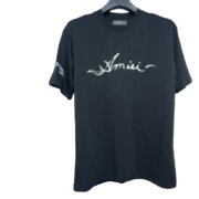 Amii's Sleek Black Graphic T-shirt