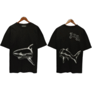 Angu Shark Black Print T-Shirt