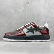 BAPE: Red, Grey & White Footwear