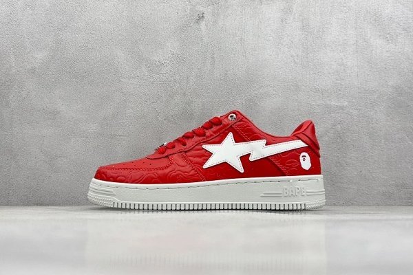 BAPE x ABA Star: Bold Red Sneakers