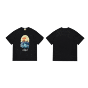 BAPE Hokusai Wave Styled Black Tee
