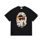 BAPE Logo Collage Graphic Exclusive Black Tee