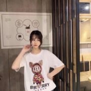 BURBERRY Cartoon Printed Cute White