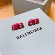 Balenciaga Cool BB Logo Stud Earrings