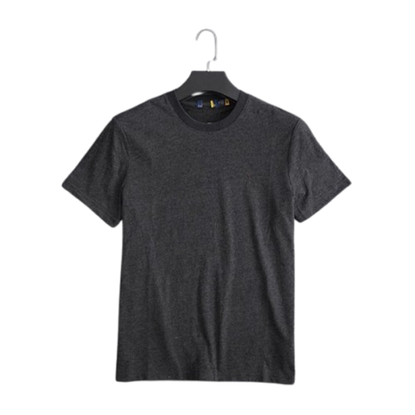 Basic - Sophisticated Dark Grey Round Neck T-Shirt