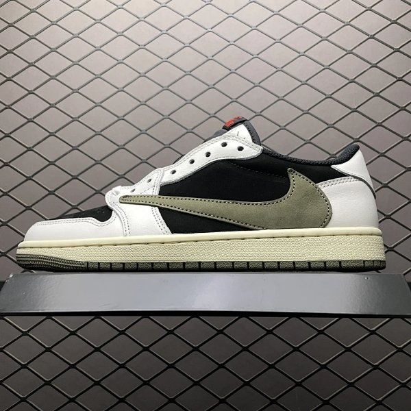 TS x Air Jordan 1 Low: Black Green Olive Fusion