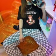 Burberry Cartoon Cow Graphic Dark Black