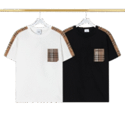 Burberry Plaid Pocket T - Shirt in White/Black