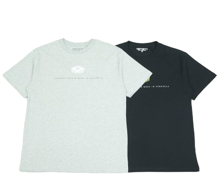 COVER Logo Print T-Shirt Grey-Black Mix