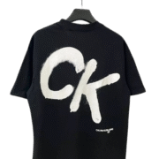 Calvin Klein's Black Graphic Logo Tee