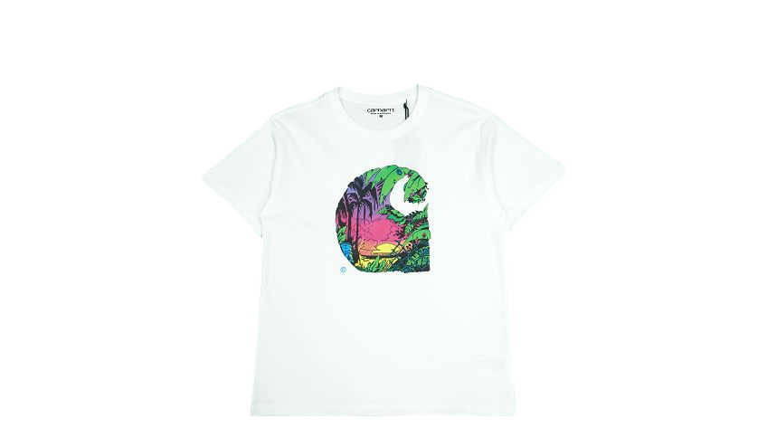 Carhartt Tropical Wave Print White T-Shirt