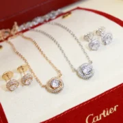 Cartier Gorgeous Diamond Necklace & Earrings Set