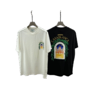 Casablanca Avenida's Chic Black-White T-Shirt