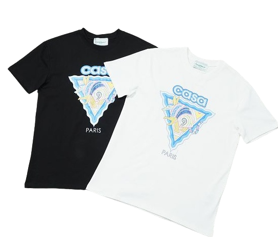 Casablanca Black/White Paris Graphic T-Shirt