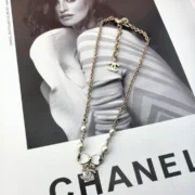 Chanel Graceful Bow Pearl Necklace