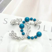 Chanel Turquoise & Crystal Brooch Edition