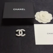 Chanel Unique Brooch with Crystal CC Logo