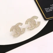 Chanel Sparkling CC Stud Earrings
