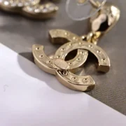 Chanel Shiny CC Logo Keychain Gold Tone