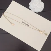 Chanel Unique CC Logo Necklace with Charm Set