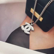 Chanel Graceful CC Pendant Necklace w/ Gold Clasp