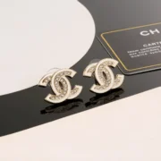 Chanel Classic CC Stud Earrings