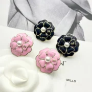 Chanel Vibrant Camellia Brooches - Pink Black