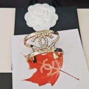 Chanel Glamorous Camellia Crystal Cuff Bracelet Set