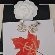 Chanel Iconic Camellia Earrings - CC Logo