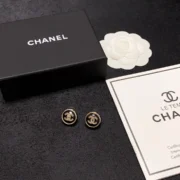 Chanel Timeless Round Stud Earrings