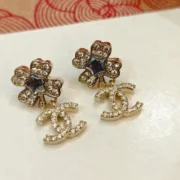 Chanel Glamorous Clover Stud Earrings