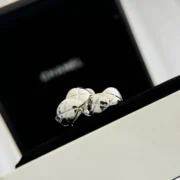 Chanel Shiny Silver Cufflinks
