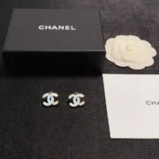 Chanel Simple CC Logo Earrings