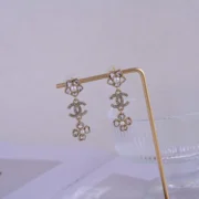 Chanel Stylish Flower Drop Earrings