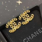 Chanel Fashionable Gold Chain Earrings