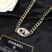 Chanel Classic Gold Chain Necklace with CC Pendant