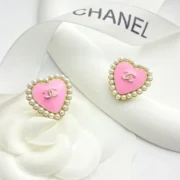 Chanel Gorgeous Heart Earrings w/ Pearls
