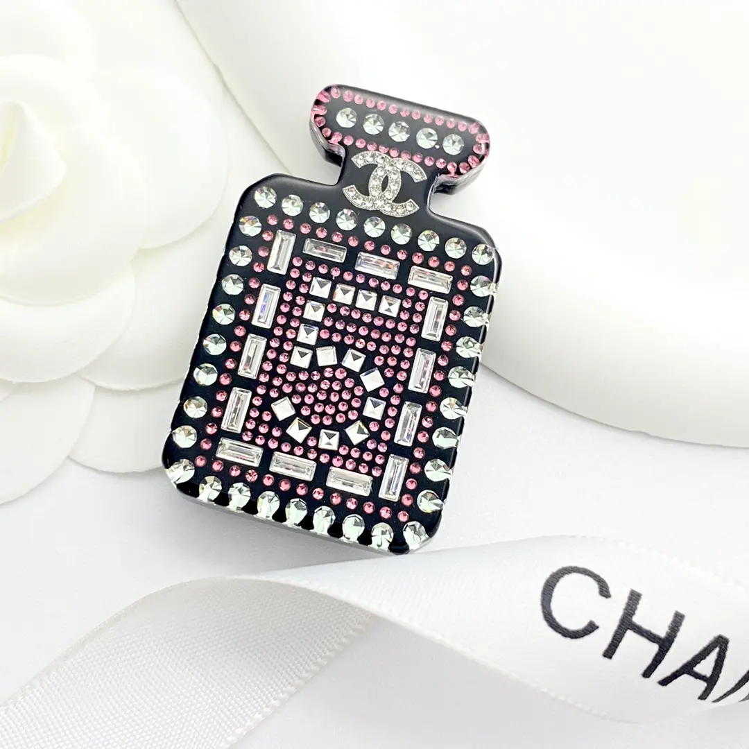 Chanel Charming No. 5 Crystal Perfume Brooch